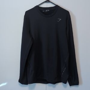 Gymshark Black Fleece Long Sleeve Men's Shirt